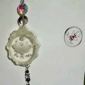 Elegant Crystal Suncatcher with Beads